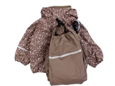 CeLaVi coffee quartz rainwear pants and jacket with fleece lining